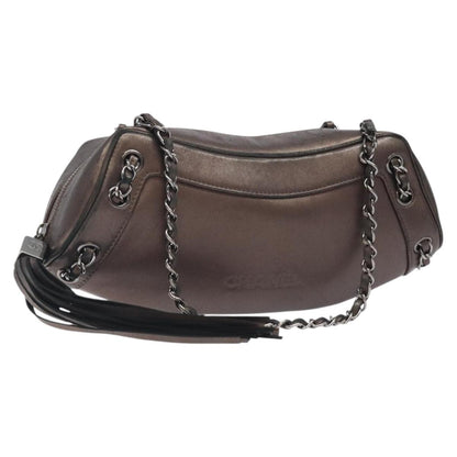 Chanel Tassel, Brown, Leather, shoulder