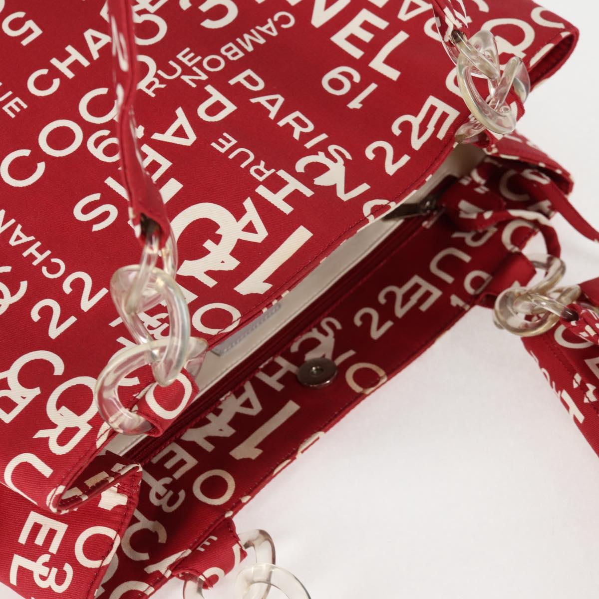 Chanel By sea, Red, Canvas, tote