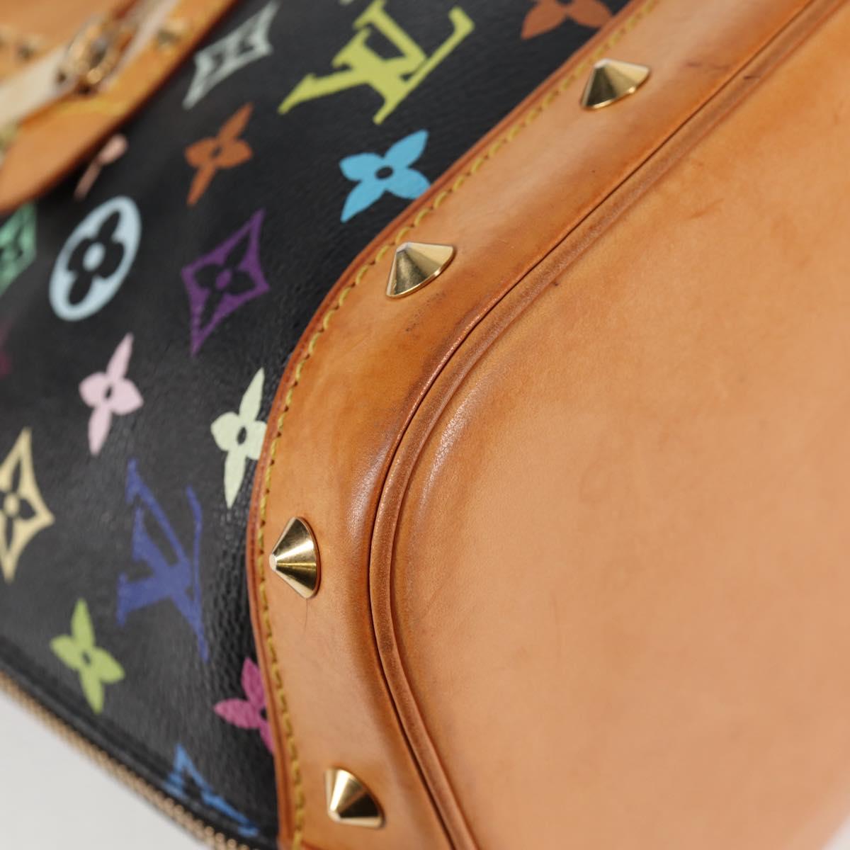 Louis Vuitton Alma, Black, Canvas, handbag
