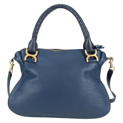 Chloé Marcie, Navy, Leather, handbag