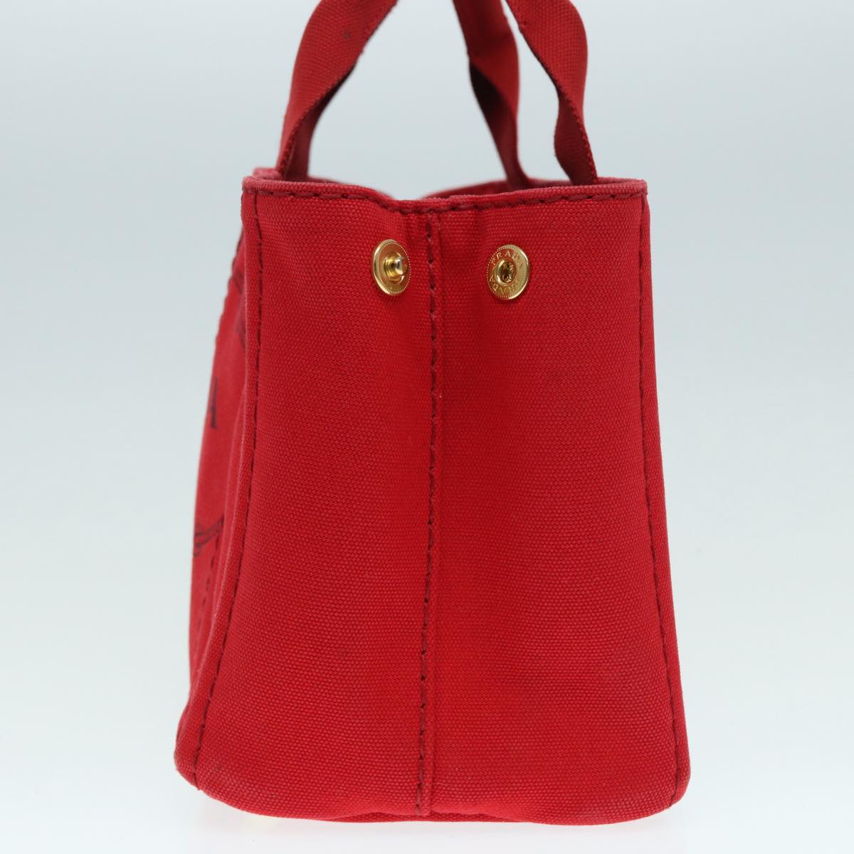 Prada Canapa, Red, Canvas, handbag