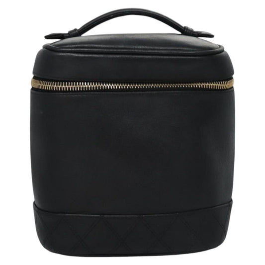 Chanel Vanity, Black, Leather, clutch