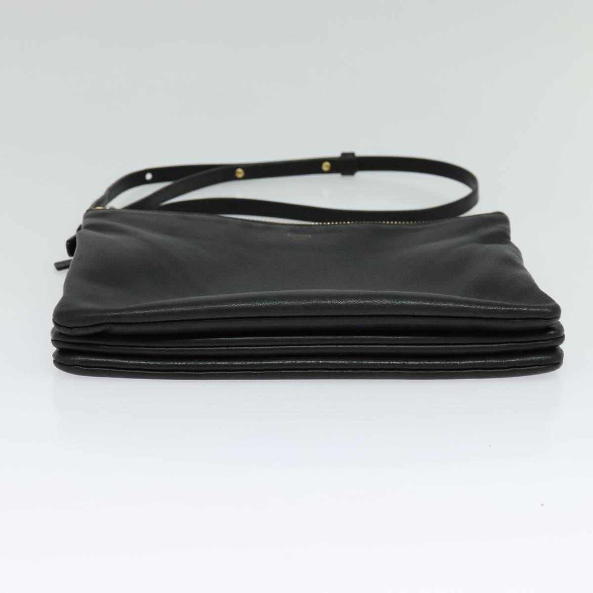 Céline Trio, Black, Leather, shoulder