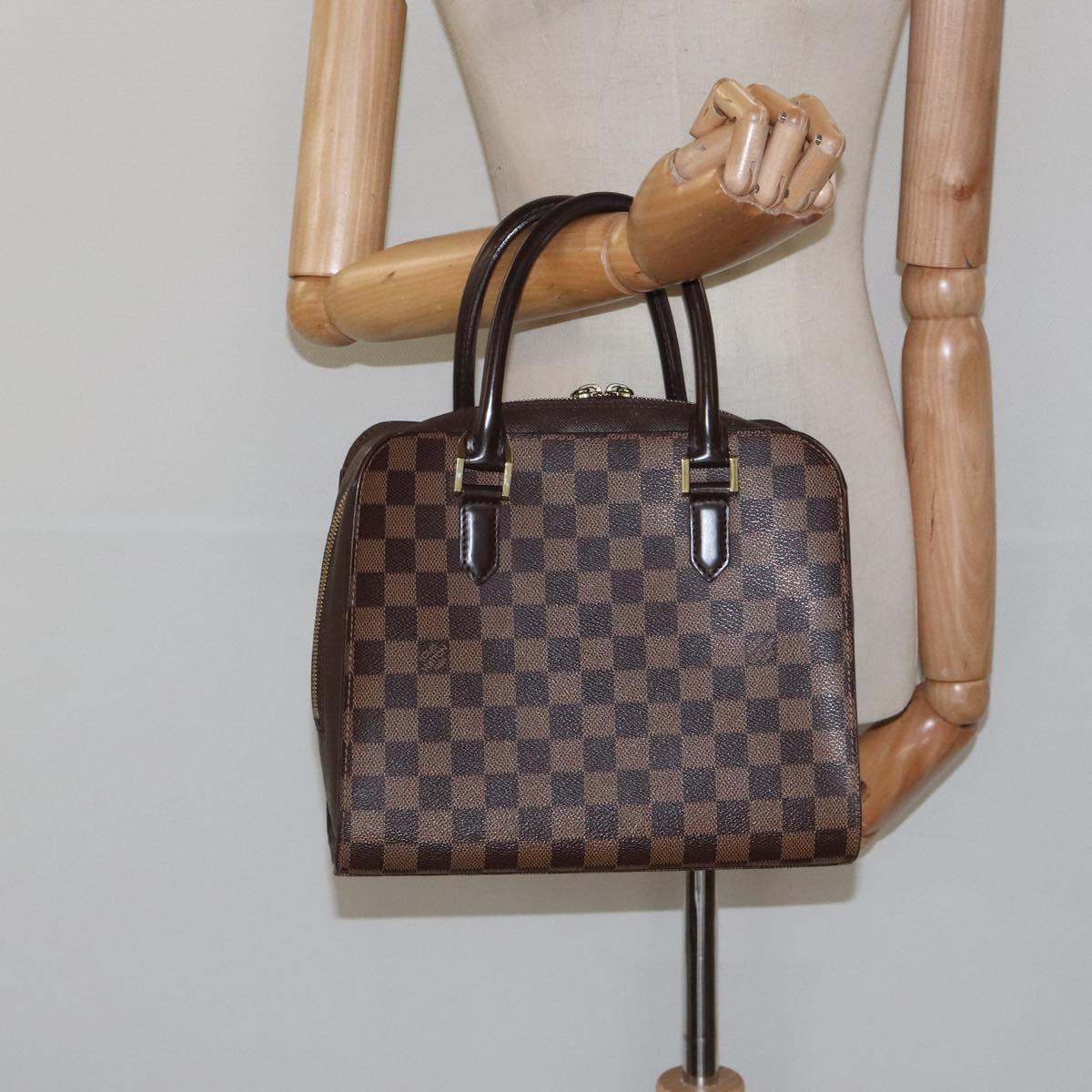 Louis Vuitton Triana, Brown, Canvas, handbag