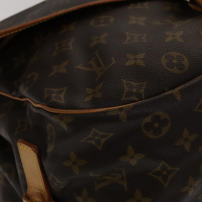 Louis Vuitton Saumur 35, Brown, Canvas, shoulder