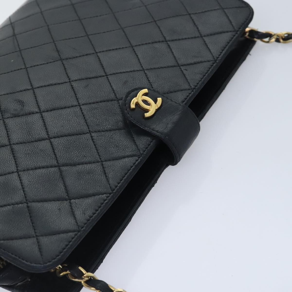 Chanel Matelassé, Black, Leather, shoulder