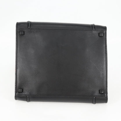 Céline Luggage Phantom, Black, Leather, tote
