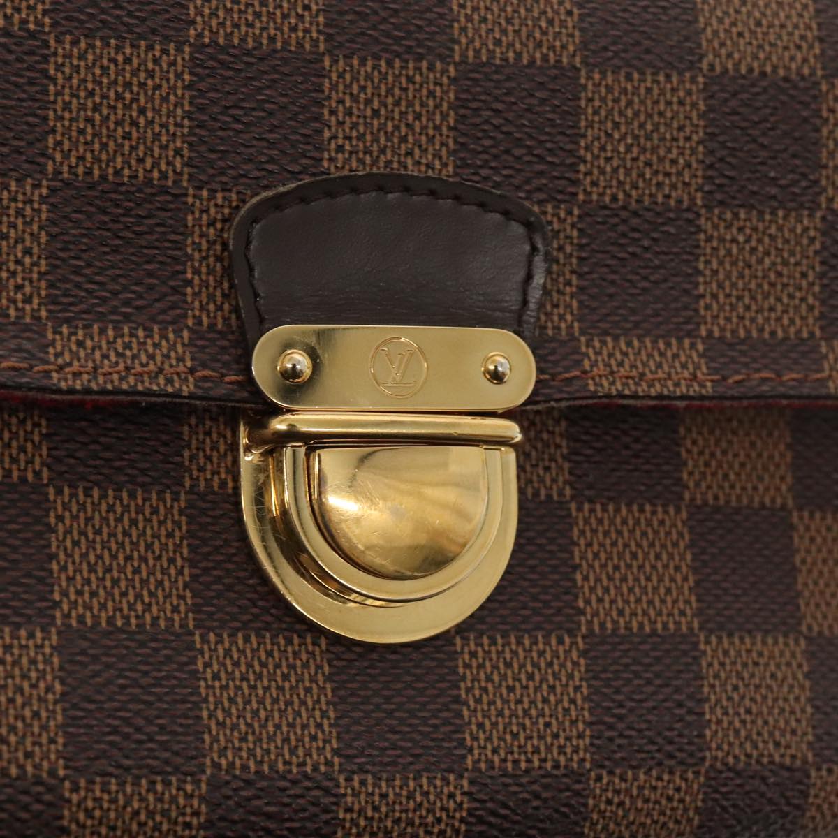 Louis Vuitton Ravello GM, Brown, Canvas, shoulder