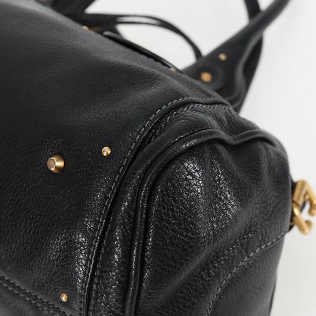 Chloé Paddington, Black, Leather, handbag