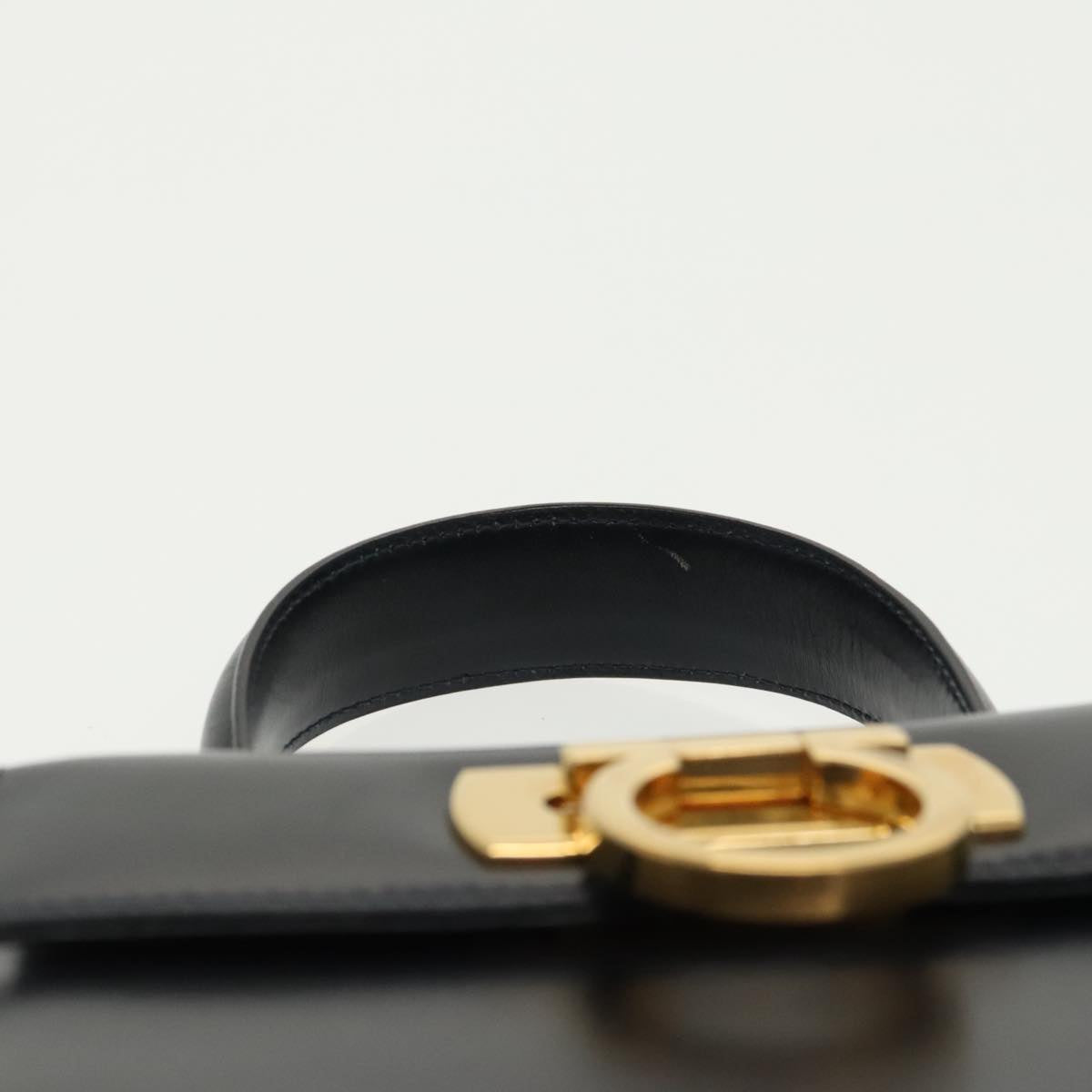 Salvatore Ferragamo Convertible Top Handle Bag Leather, BLACK, LEATHER, Handbag