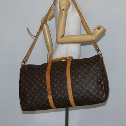 Louis Vuitton Keepall Bag Monogram Canvas, BROWN, CANVAS, Travel bag