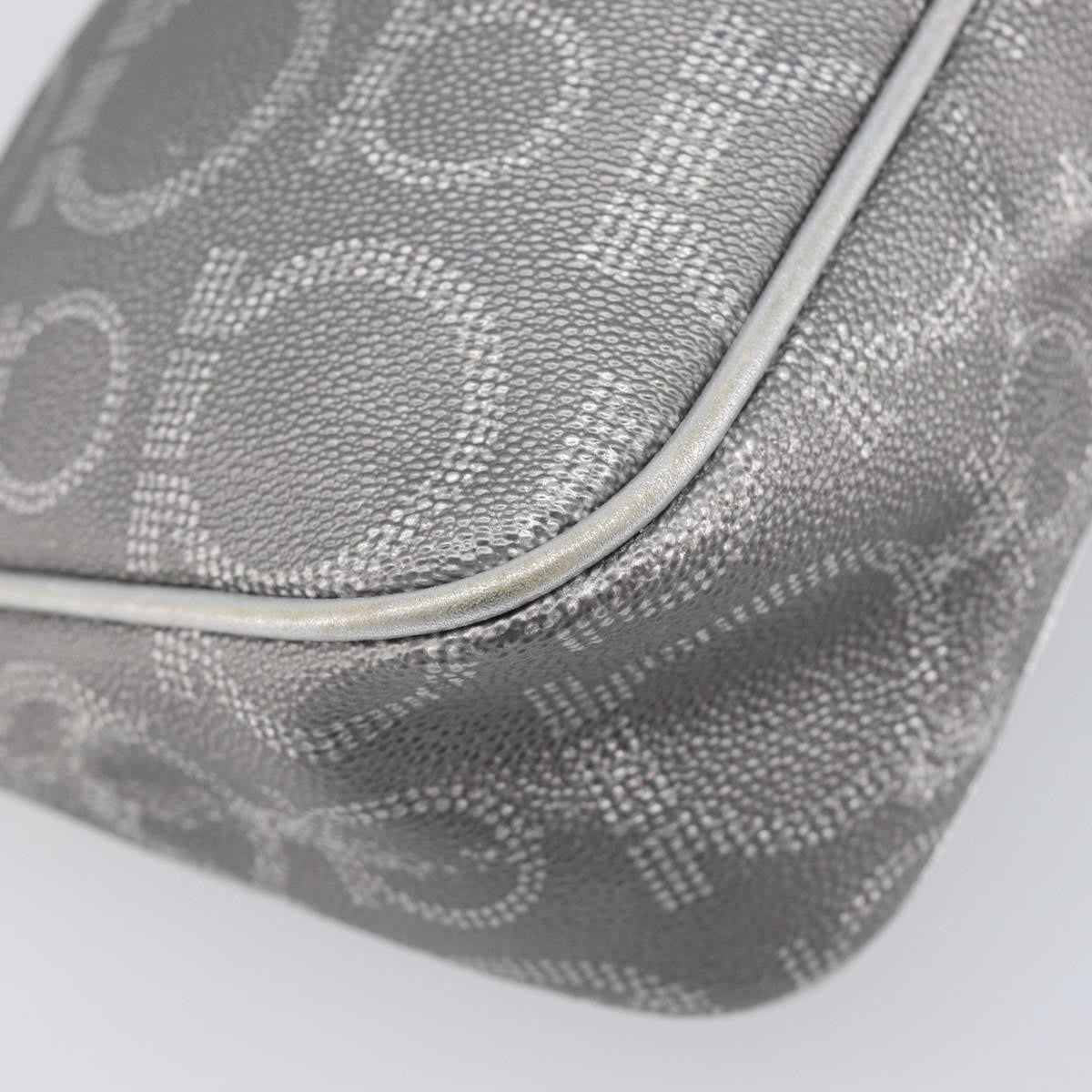 Salvatore Ferragamo Gancini Leather, Silver, Leather, Crossbody Bag