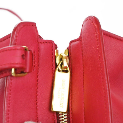Saint Laurent Classic Y Cabas Leather, Red, Leather, Tote Bag