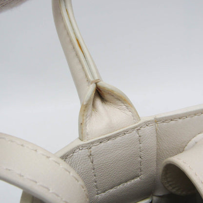 Bottega Veneta Cassette Convertible Maxi Intrecciato Leather, White, Leather, Tote Bag