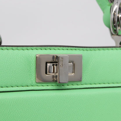 Fendi Peekaboo ISeeU Leather, Green, Leather, Handbag