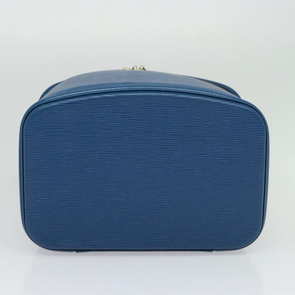 Louis Vuitton Nice, Blue, Leather, handbag