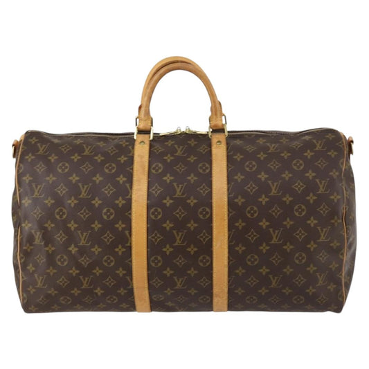 Louis Vuitton Keepall Bandouliere Bag Monogram Canvas, BROWN, CANVAS, Handbag