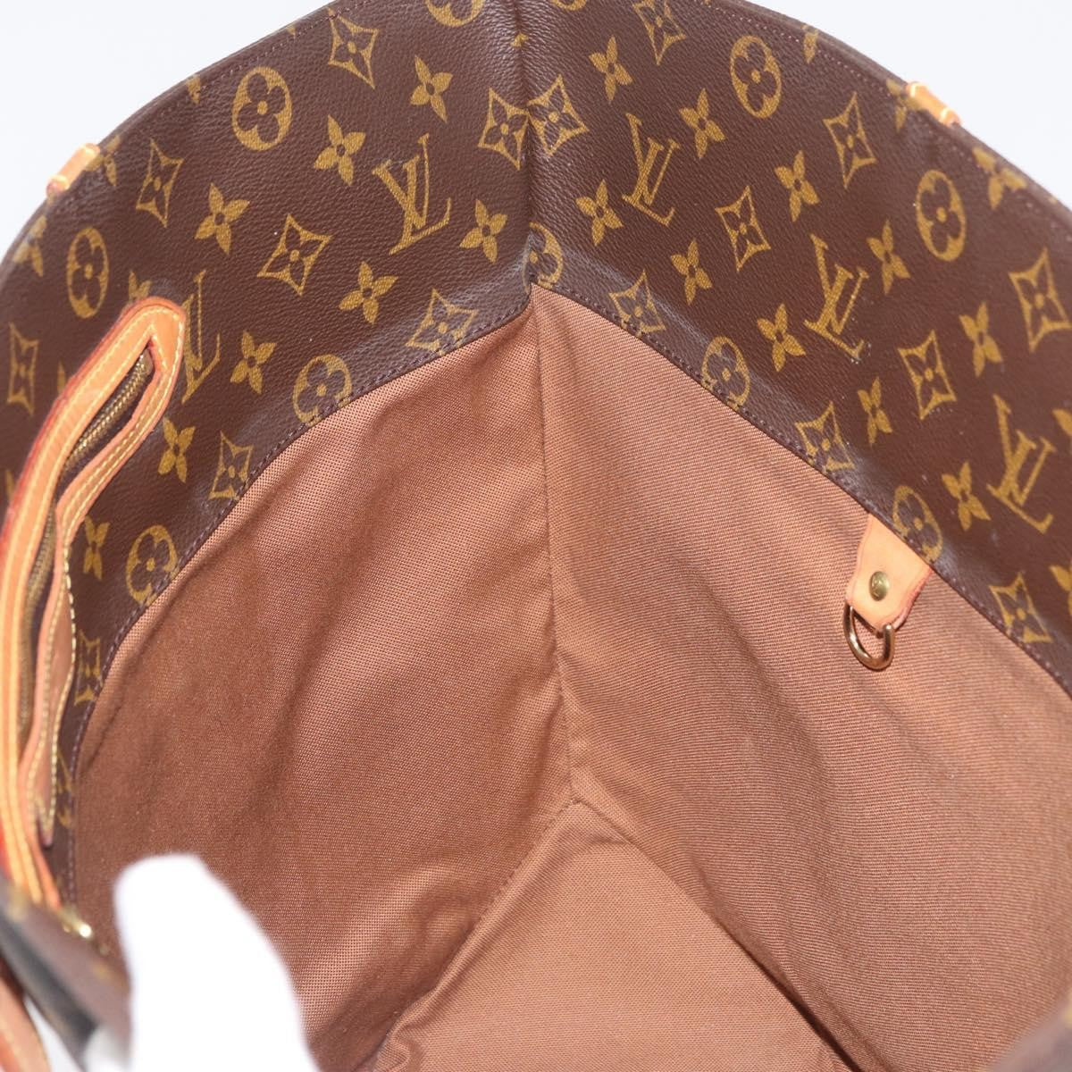 Louis Vuitton Shopping Sac Monogram Canvas, Brown, Canvas, Handbag