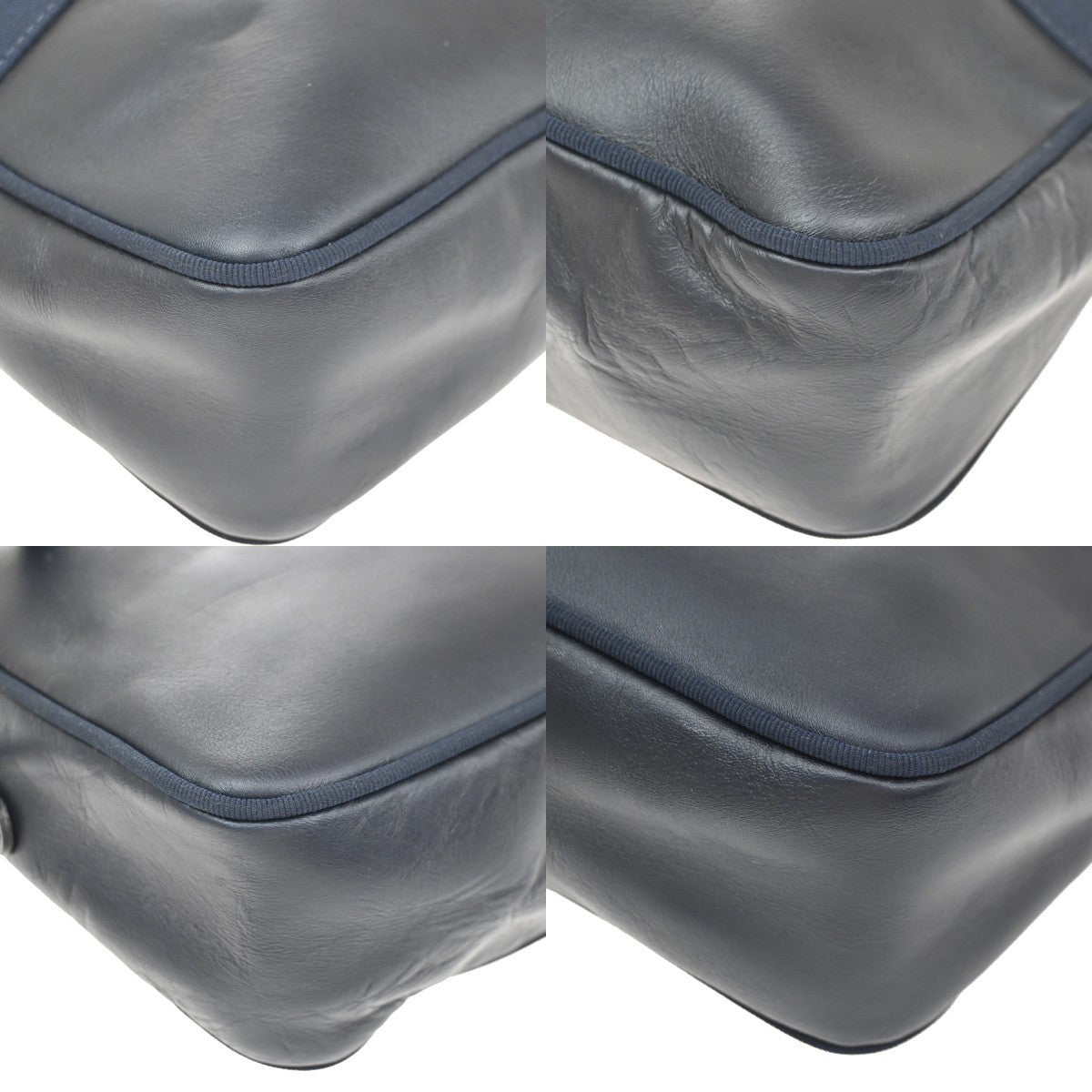 Salvatore Ferragamo Vara Bow Camera Leather, Navy, Leather, Shoulder Bag