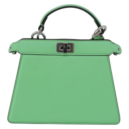Fendi Peekaboo ISeeU Leather, Green, Leather, Handbag