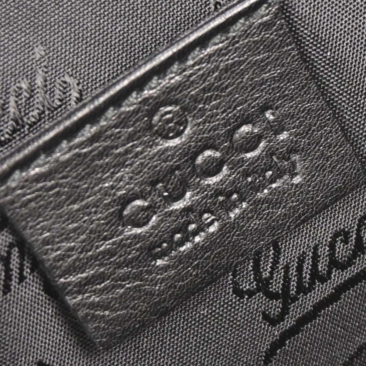 Gucci Vintage Leather, Black, Leather, Handbag