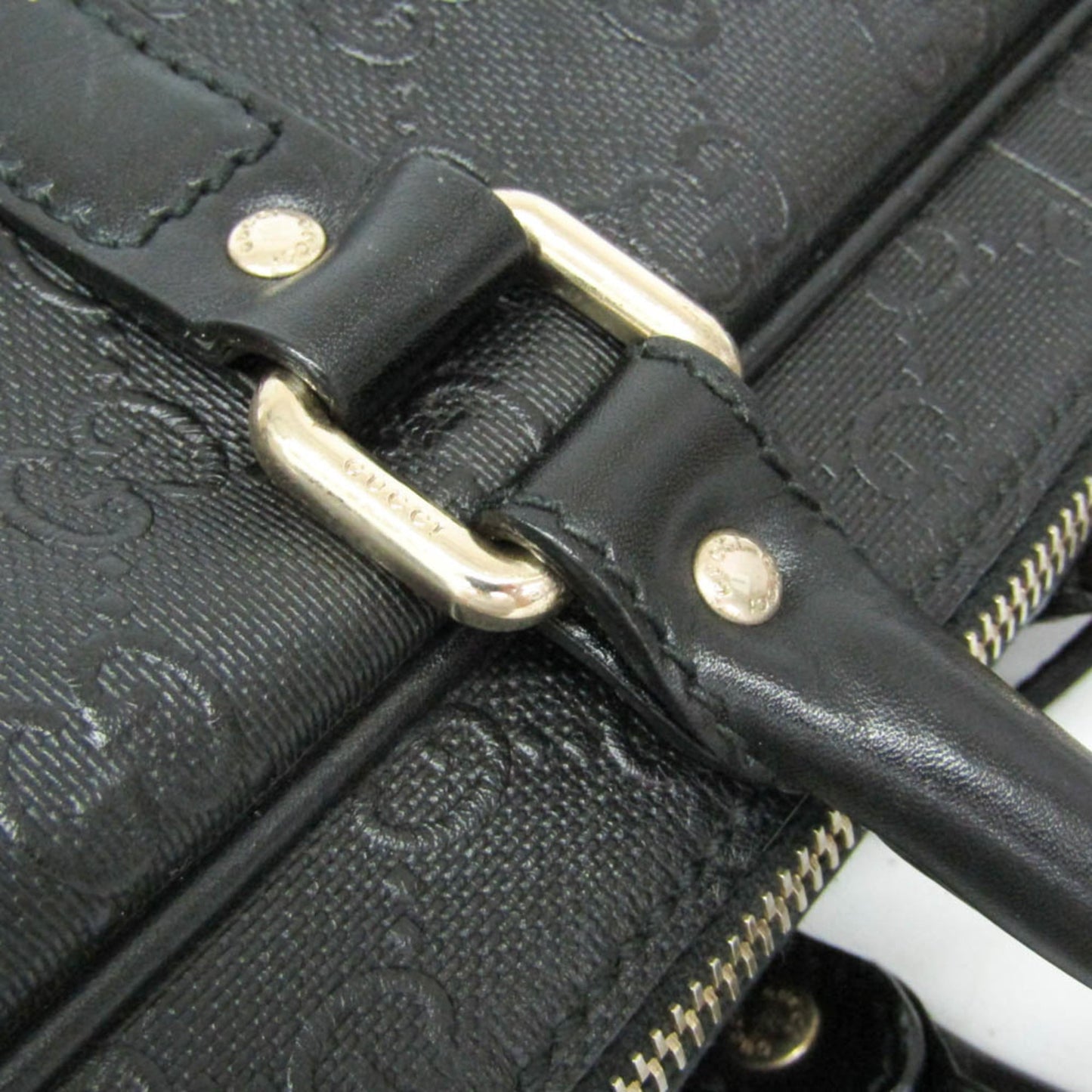 Gucci Convertible Briefcase Guccissima Leather, Black, Leather, Briefcase