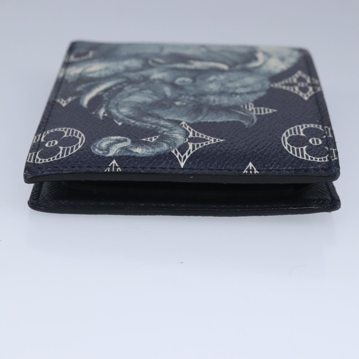 Louis Vuitton Marco, Navy, Canvas, wallet