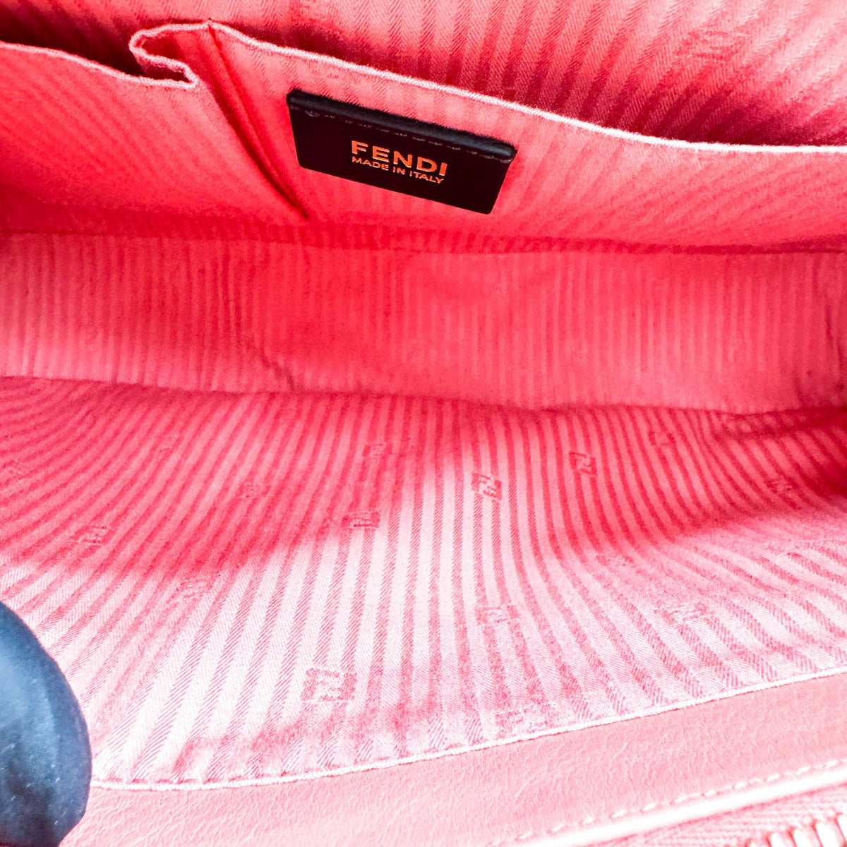 Fendi 2Jours Leather, Red, Leather, Handbag