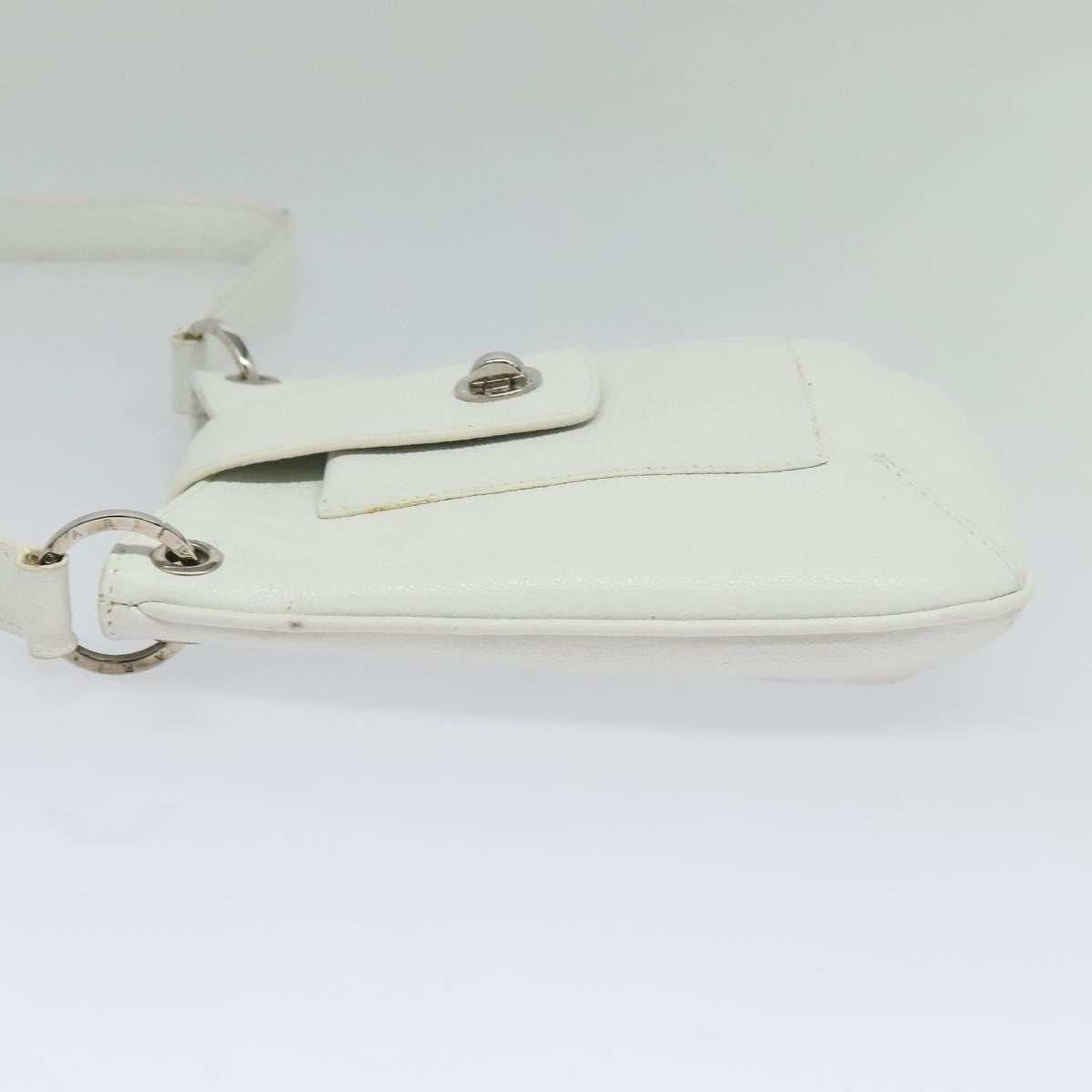 Bvlgari Vintage Leather, White, Leather, Shoulder Bag