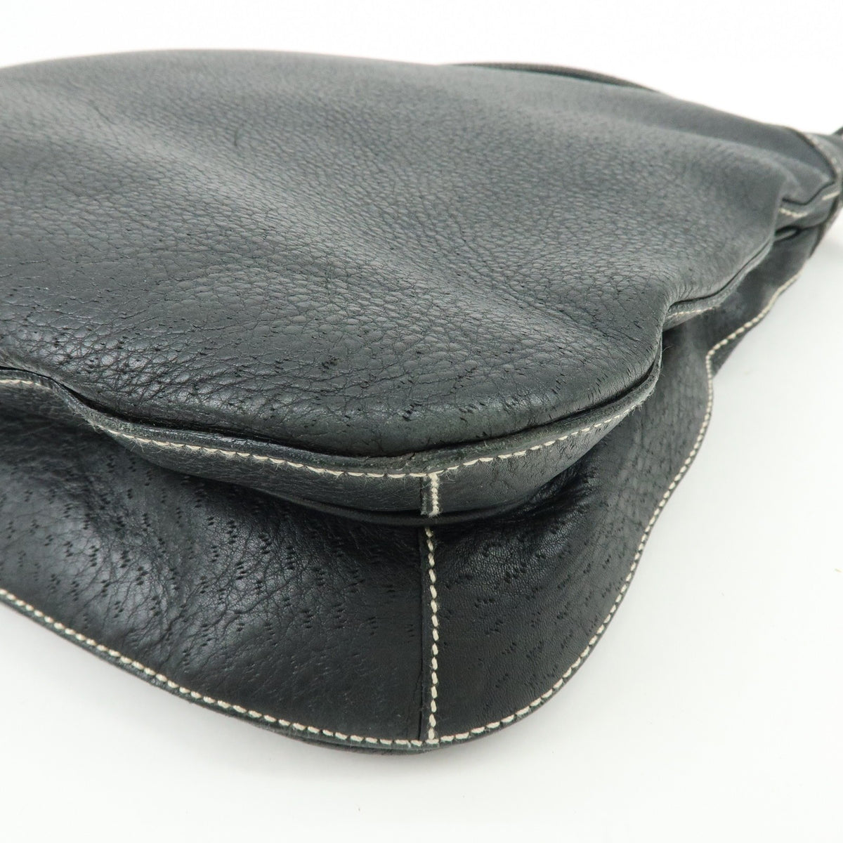 Salvatore Ferragamo Gancini Leather, Black, Leather, Crossbody Bag