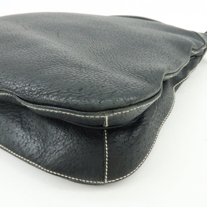 Salvatore Ferragamo Gancini Leather, Black, Leather, Crossbody Bag