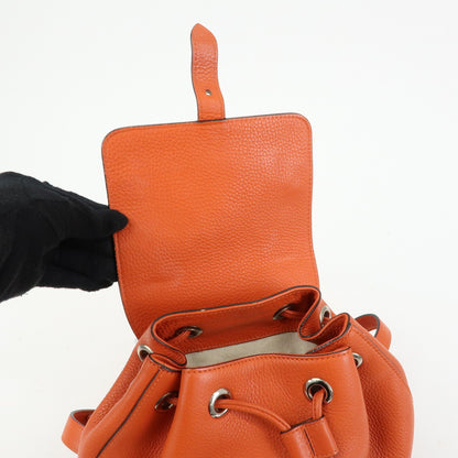 Gucci Bamboo Tassel Leather, Orange, Leather, Backpack