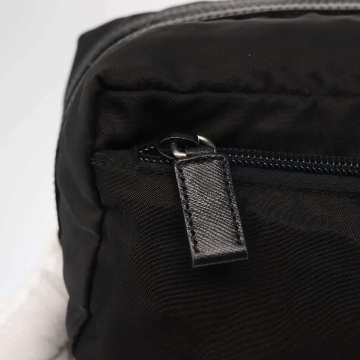 Prada Logo Pouch Nylon, Black, Nylon, Clutch