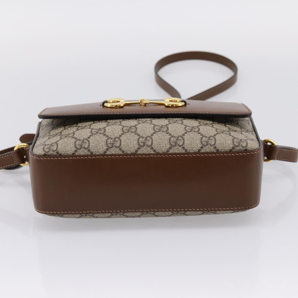 Gucci Horsebit 1955 Flap Pocket Camera GG Coated Canvas and Leather, Beige, Canvas, Shoulder Bag