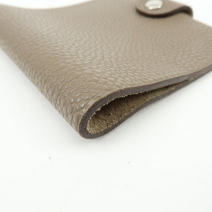 Hermes Ulysses Agenda Cover Leather, Beige, Leather, Briefcase