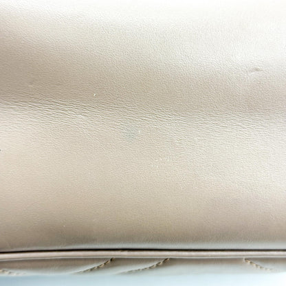 Gucci GG Marmont Top Handle Flap Matelasse Leather, Brown, Leather, Handbag