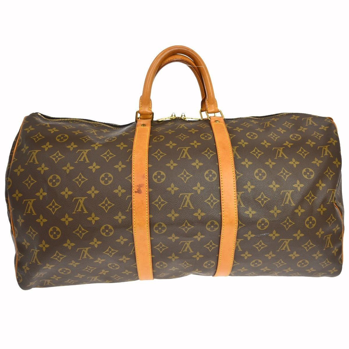 Louis Vuitton Keepall Monogram, Brown, Canvas, Travel Bag