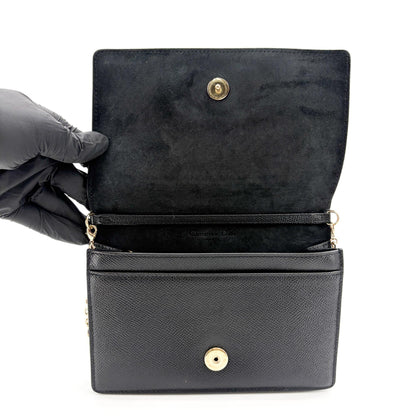 Christian Dior 30 Montaigne 2-in-1 Leather, Black, Calfskin, Clutch