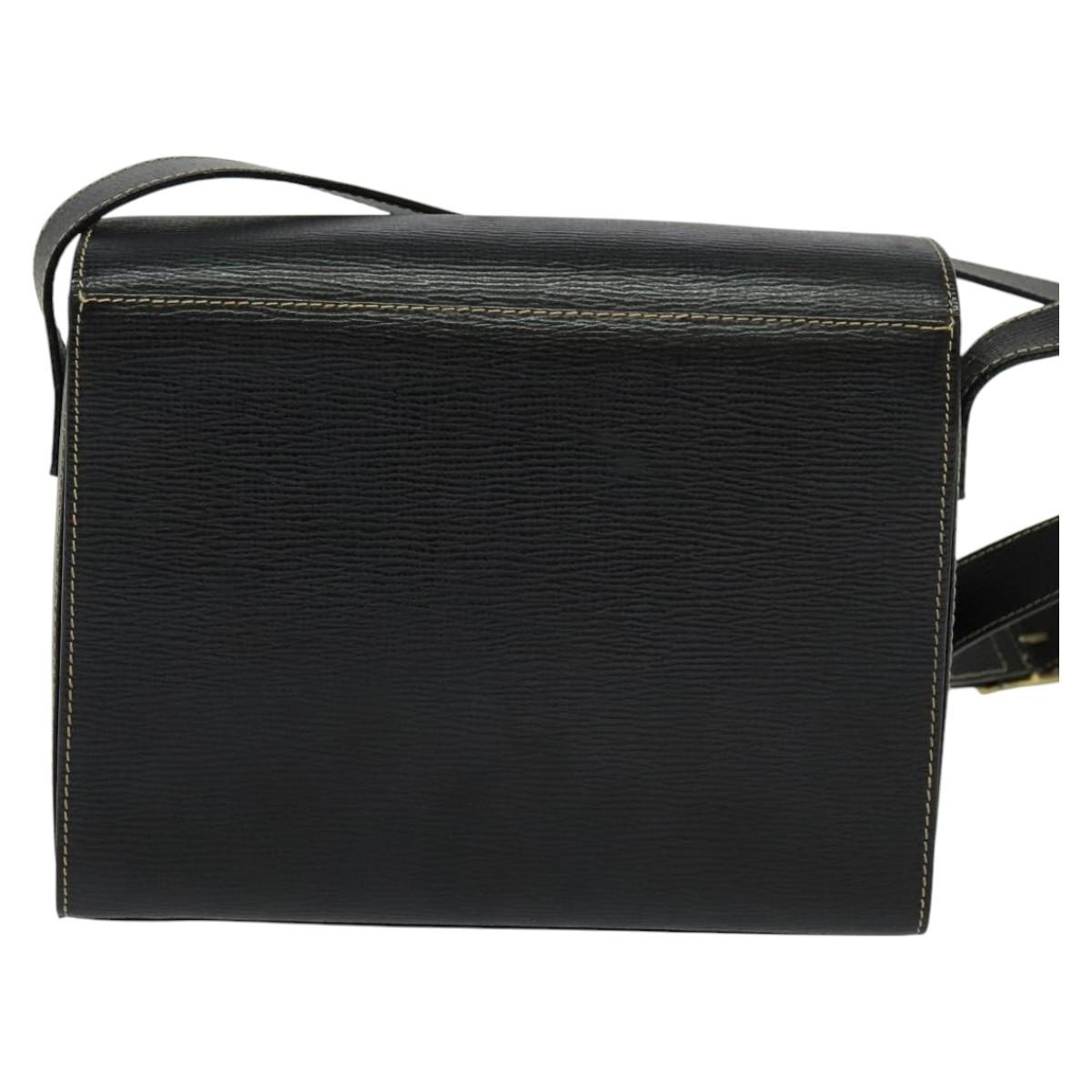 Céline Triomphe Vintage, Black, Leather, shoulder