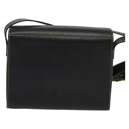 Céline Triomphe Vintage, Black, Leather, shoulder