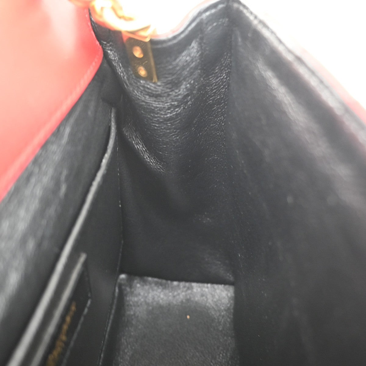 Saint Laurent Vicky Vertical Quilted Leather, Red, Leather, Crossbody Bag
