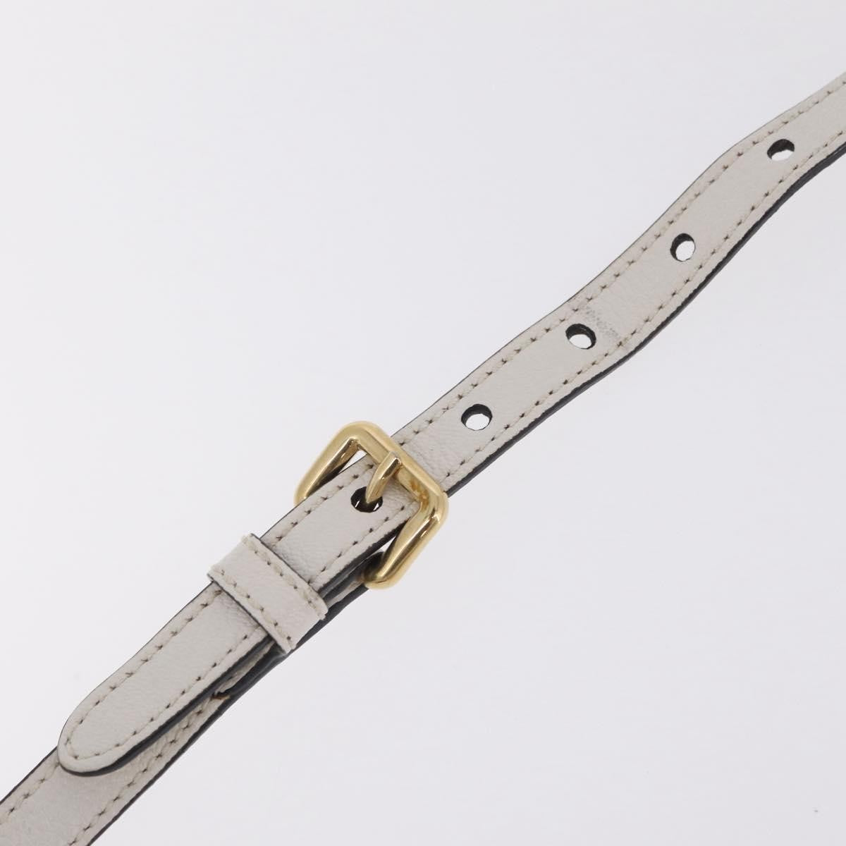 Miu Miu Madras Front Zip Leather, White, Leather, Tote Bag