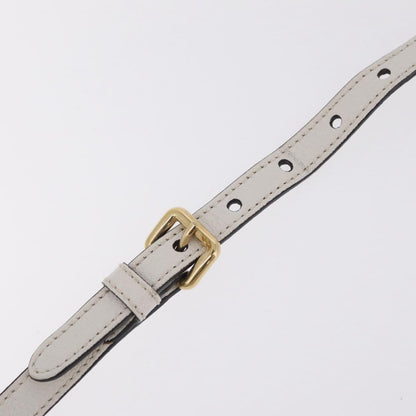 Miu Miu Madras Front Zip Leather, White, Leather, Tote Bag