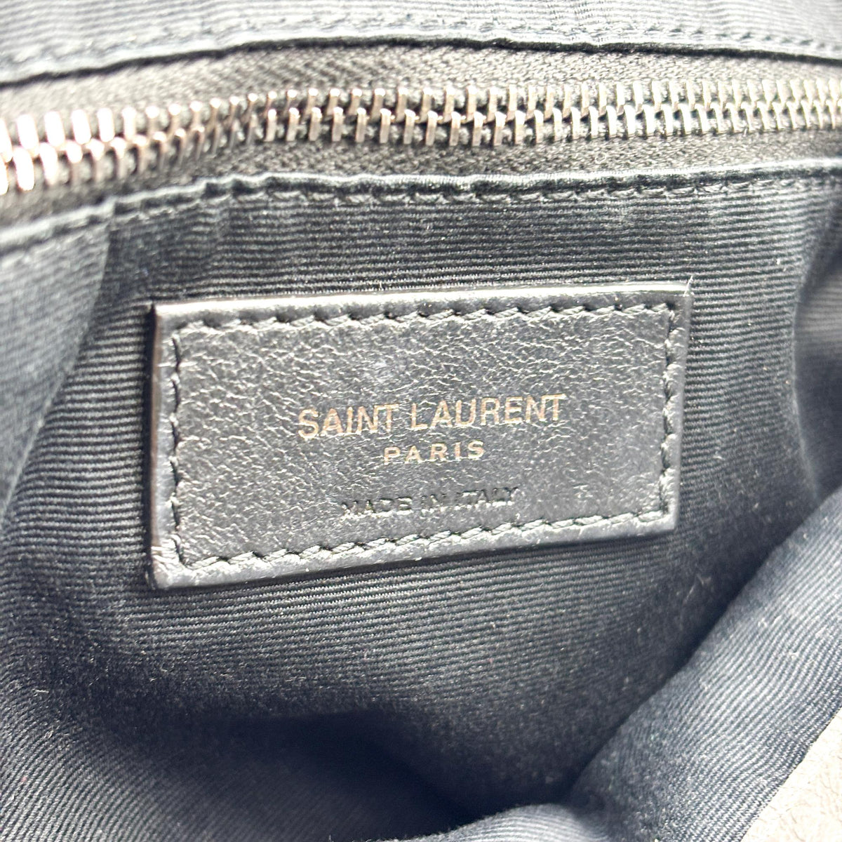 Saint Laurent Niki Shopping Matelasse Chevron Leather, Gray, Leather, Tote Bag