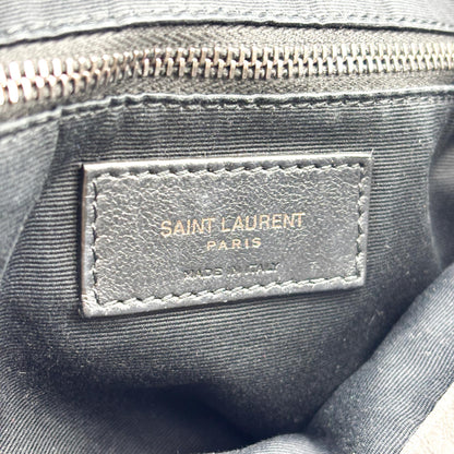 Saint Laurent Niki Shopping Matelasse Chevron Leather, Gray, Leather, Tote Bag