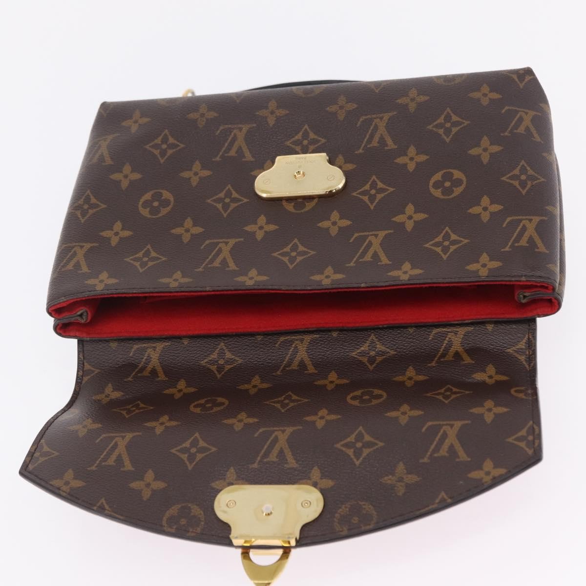 Louis Vuitton Saint Placide Monogram Canvas and Leather, Brown, Canvas, Handbag