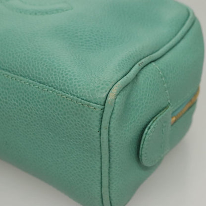 Chanel Coco Mark, Green, Leather, clutch