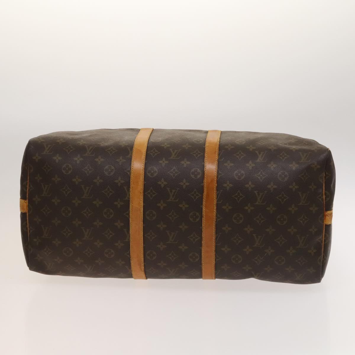 Louis Vuitton Keepall Bandouliere 55, Brown, Canvas, travel
