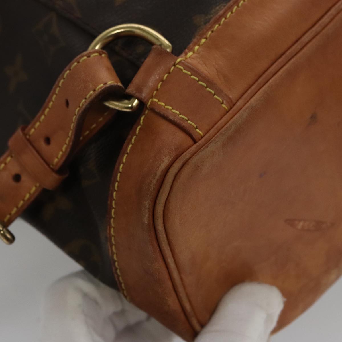 Louis Vuitton Montsouris MM, Brown, Canvas, backpack