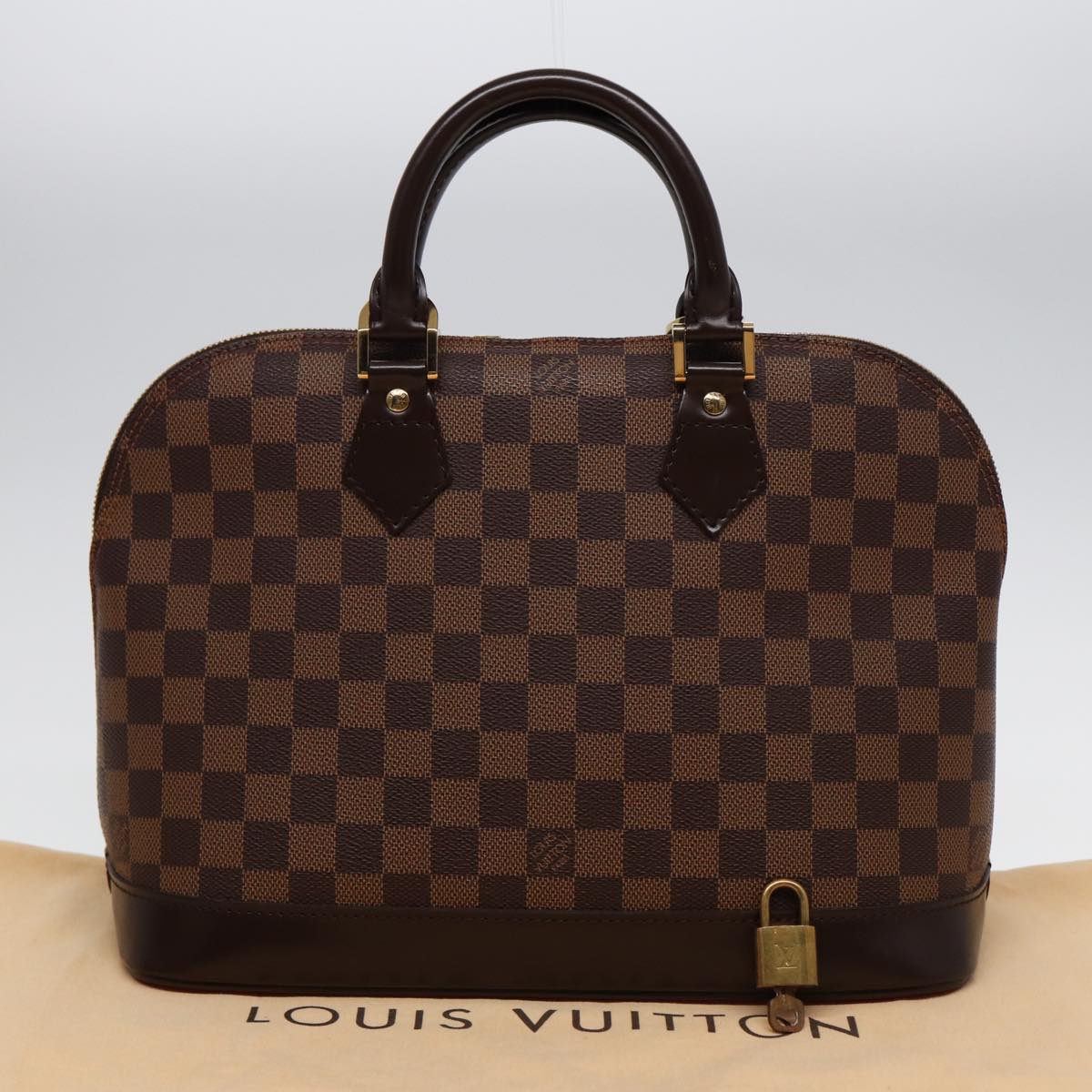 Louis Vuitton Alma, Brown, Canvas, handbag